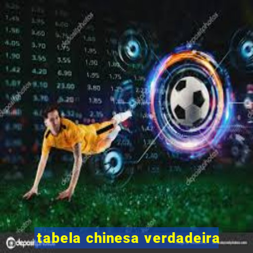 tabela chinesa verdadeira